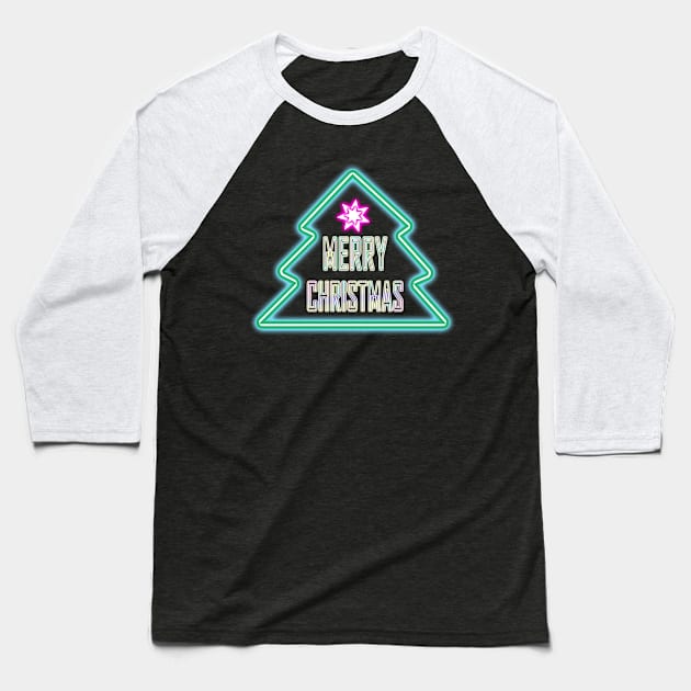 MERRY CHRISTMAS Baseball T-Shirt by Canvas Creations